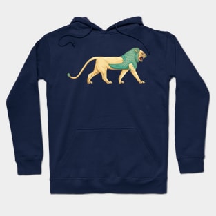 Turquoise Lion of Ishtar gate Hoodie